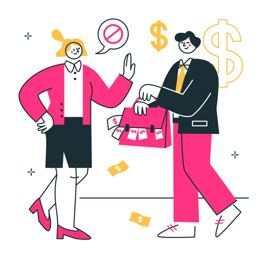 Woman negotiating salary with HR manager during a job interview, avoiding salary negotiation mistakes to avoid