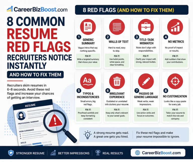 Worried about resume red flags? You’re not alone. Even experienced professionals face issues like gaps, job hopping, or unclear formatting.