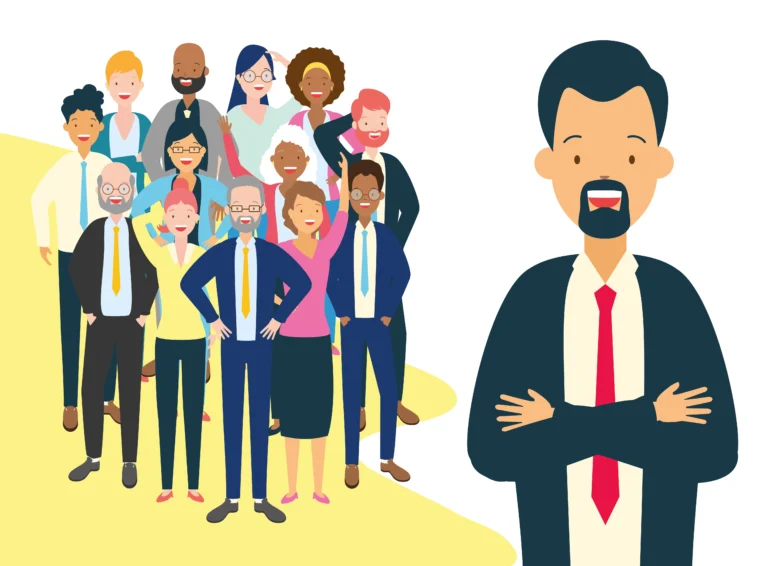 Diverse group of junior, mid-career, and senior employees collaborating in harmony, free from age discrimination in the workplace.