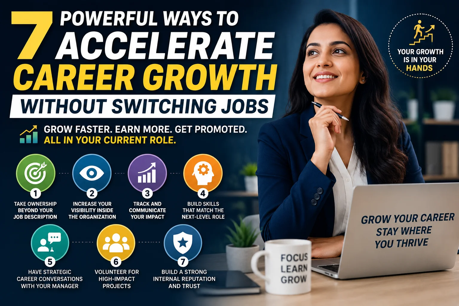career growth without switching jobs using proven strategies to get promoted and increase salary in current role