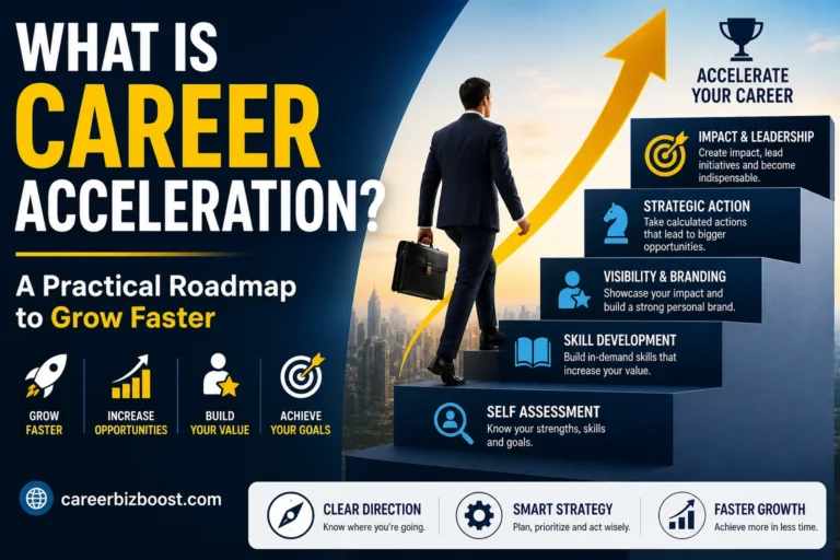 What is career acceleration roadmap showing steps to grow faster in your career